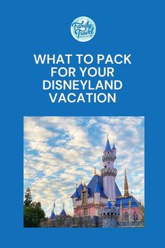 Disneyland castle with clouds in the sky Disneyland List, Pack For Disneyland, Disneyland Packing List, Disneyland In California, Disney Tips And Tricks, Budget Food