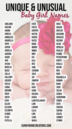 baby names for unique and unusual baby girl names