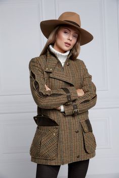 Hunting Fashion, Tweed Clothing, Tweed Outfit, Holland Cooper, Field Coat, Green Tweed, Countryside House, British Countryside