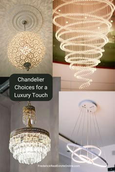 chandelier choices for a luxury touch