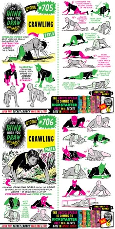 an illustrated poster shows how to do the splits in different positions, with instructions on each side