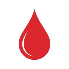 a red blood drop on a white background