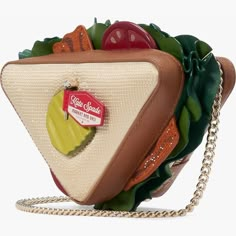 Add Some Delicious Whimsy To Your Look With This Embellished Crossbody Bag That's Structured To Resemble A Sandwich From Your Favorite Deli. Two-Way Top-Zip Closure Chain Crossbody Strap Logo-Jacquard Lining Textile/Leather Import Tx_2227877 So, I Have To Say It Because... Well, Because I Want You To Buy More And Save More! To Get The Best Value From My Closet And The Most Bang For Your Buck-You Have To Bundle! I Have So Many Great Values That Become Steals When You Bundle! So... Check Out My Cl Funky Purses, Novelty Purses, Trending Items, Unique Purses, Bags Kate Spade, Novelty Bags, Cute Purses, Cute Bags, Love To Shop