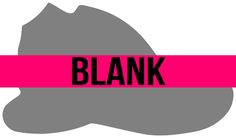 a pink ribbon with the word blank on it