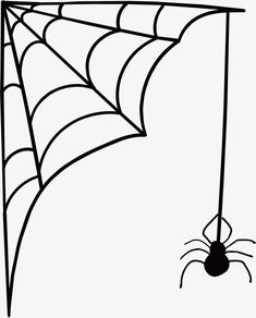 a black and white drawing of a spiderweave hanging from a web on a pole