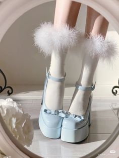 Kawaii High Heels, Simpul Dasi, Pretty Heels, Fashion Shoes Heels, Cute Shoes Heels, Kawaii Shoes, Kawaii Fashion Outfits, Fancy Shoes, Cute Heels