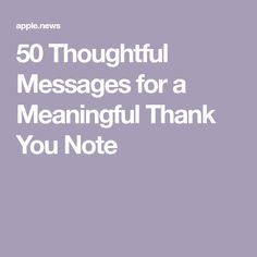 the text reads 50 thoughtful messages for a meaningful thank you note