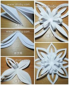 the instructions to make paper snowflakes