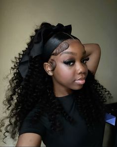 #bowhairclips #bow #hairstyles #curly Bow Hairstyles, Sleek Ponytail Hairstyles, Quick Natural Hair Styles, Quick Weave Hairstyles, Quick Braided Hairstyles, Bow Hairstyle, Pretty Braided Hairstyles