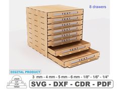 six drawers are stacked on top of each other in order to make it easier for them to move