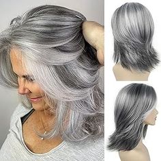 White Hair With Lowlights, Grey Hair Lowlights, Hair With Lowlights, Frosted Hair, Short White Hair, Hair Highlights And Lowlights, Gorgeous Gray Hair, Covering Gray Hair, Beautiful Gray Hair