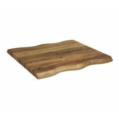 a wooden cutting board on a white background