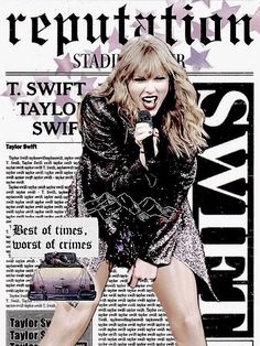 taylor swift is singing on the cover of her new album, reputation swift taylor swift's worst of times