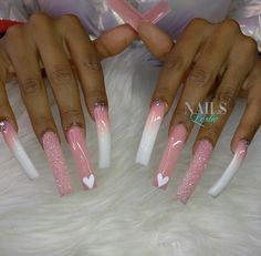 Ongles Bling Bling, Curved Nails, Acrylic Nails Coffin Pink