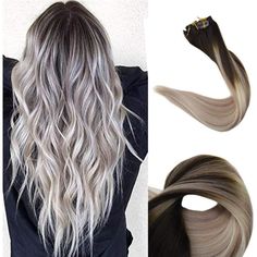 18” 120 Gram Full Head Human Hair Remy Ombr Clip In Extensions #2 Fading To #18 Ash Blonde And #60 Platinum Blonde Balayage Extensions *Nwt* Remy 100% Human Hair Hair Color: Ombre Balayage Color #2 Darkest Brown Fading To Color #18 Ash Blonde And Color #60 1*8" Weft With 4 Clips 1*7" Weft With 3 Clips 2*6" Wefts With 3 Clips 2*4" Wefts With 2 Clips 4*1.5" Wefts With 1 Clip 7 Pcs/ 120 Gram Per Package Weight With Clips Aprox 100g Without The Clips. Cut,Color , Flat Iron No Trades Pastel Purple Hair, Baylage Hair, Platinum Blonde Balayage, Long Hair Clip, Ash Blonde Highlights, Balayage Ombré, Hair Gloss, Straight Hair Extensions, Grey Wig