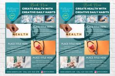 two flyers for health and medical services