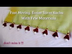 Simple, Easy, Grand #sareekuchu // New Saree Kuchu using Normal Sewing Needle #MCBMcb - YouTube Chiffon Saree Party Wear, Saree Party, New Saree, Saree Tassels