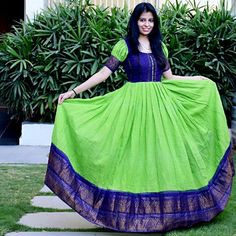 Gowns Traditional, Traditional Indian Dresses, Gown Anarkali, Frock Models, Festival Dresses, Keep Me Stylish, Indian Ethnic Fashion, Designer Anarkali Dresses, Simple Frock Design