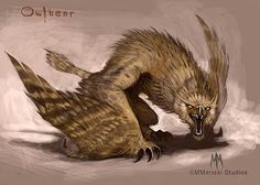 Merissi Studios: Owlbear Re-Concept Flying Beast, Monster Inspiration, Beast Creature, Fantasy Stuff, Creature Artwork, Alien Creatures, Dnd Art