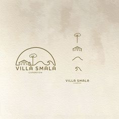 Custom logo design, logo, Villa Smala Villa Logo Design Ideas, Village Logo Design Ideas, Airbnb Logo Ideas, Village Logo Design, Travel Agency Branding, Villa Logo, Venue Logo, Airbnb Logo