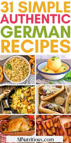 the cover of 31 simple authentic german recipes