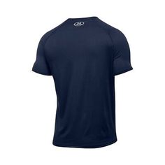 the back of a men's t - shirt in dark blue