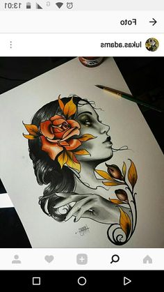 an image of a woman with flowers on her face and the words foto written in spanish