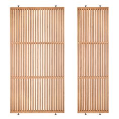 two wooden screens are shown side by side