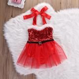 This sleeveless newborn baby Christmas dress designed in romper tutu style and will inspire everybody on Holiday and she is ready for Santa. Holiday Romper, Santa Dress, Girl Sleeves, Girls Christmas Dresses