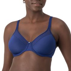 PRICES MAY VARY. Bali is the #1 National Bra Brand - Source: Circana, Retail Tracking Service, U.S. Dollar Sales, Women’s Non-Sport Bras, Brand Type: National Brand, 12 Months Ending August 2024. ULTRA-LIGHT SUPPORT - Ultra-light underwire bra for natural support without the bulk. SO SMOOTH - Smooth and seamless t-shirt bra disappears under tees and other clingy tops and dresses. THE INSIDE STORY - Constructed with a soft inner sling for added support and shaping. THE BACK STORY - Women's underw Summer Light Blue Bra With Built-in Support, Blue Summer Bra With Built-in Support, Blue Stretch Camisole With Built-in Bra, Blue Sports Bra With Built-in Bra And Micro-elastic Fit, Blue Compressive Sports Bra With Moisture-wicking, Bali Bras, Cotton Bralette, Convertible Bra, Bra Brands