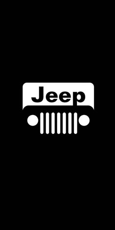 the jeep logo is black and white