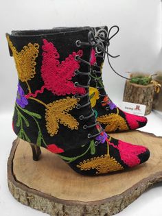 Boots Victorian, Festival Boots, Victorian Boots, Soft Boots, Womens Booties, Unique Boots, Western Style Boots, Handmade Boot, Custom Boots