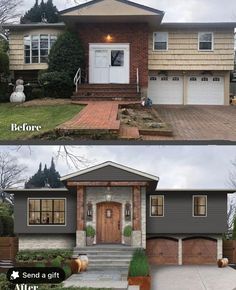 before and after pictures of a house