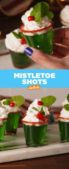 Mistletoe Shots Jell O Shots, Christmas Island, Kris Kringle, Shot Recipes, Jell O, Christmas Brunch, Ugly Sweater Party, Christmas Party Ideas, Christmas Party Food