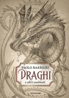 a book cover with a drawing of a dragon on it's back and the title in