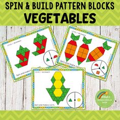 spin and build pattern blocks for vegetables