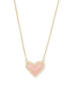 Feminine and classic with an asymmetrical design, the Ari Heart Gold Pendant Necklace in Rose Quartz is our new obsession. Layer it or let it shine on its own - either way you'll be hearing "Where'd you get that?" every time you wear this pendant necklace out. Short Pendant Necklace, Preppy Jewelry, New Obsession, Rose Gold Quartz, Kendra Scott Necklace, Let It Shine, Asymmetrical Design, Kendra Scott Jewelry, Shine On