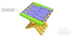 an image of a wooden structure with instructions on how to build the structure for it