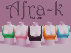 six mannequins with the words afra - k in spanish above them