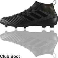 a pair of black soccer shoes with the word club boot below it on a white background