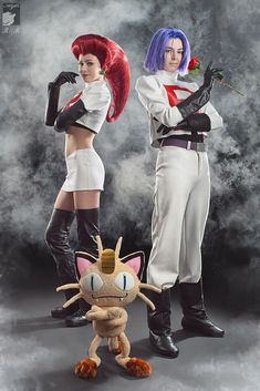 Jesse And James Team Rocket, Jesse And James, Doll Cosplay, Group Cosplay