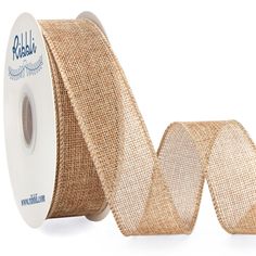 a roll of burlock ribbon on a white background