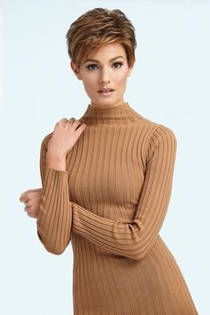 Long layers throughout the top and crown combine with loose textured lengths to create a completely free-formed, windswept look. For added styling excitement, this short silhouette is complimented by a smooth neck hugging nape. Click link to shop now! #wig #wigs #wigstudio1 #raquelwelch #raquelwechwigs #monofilament #humanhair #humanhairwig Advanced French, Smooth Neck, Natural Blondes, Celebrity Babies, Long Layers, Beauty Icons