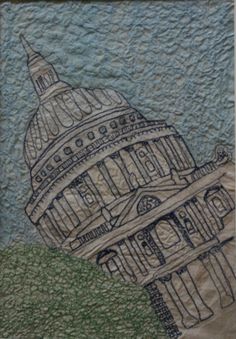 Embroidery Architecture, Architecture Textiles, A Level Art Themes, Architecture Prints, Freehand Embroidery, St Pauls Cathedral London, Gcse Textiles, London Theme, A Level Textiles