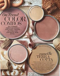 the front page of a magazine with three different shades of powdered makeup on it