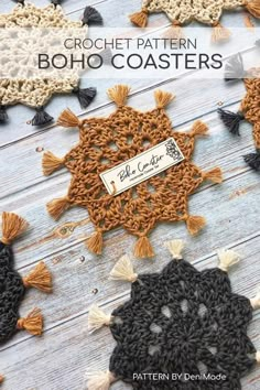 crochet patterns for boho coasters