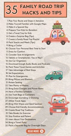 the road trip has many tips to help you plan for your family's trip