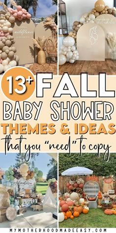 an image of baby shower themes and ideas that you need to copy in the fall