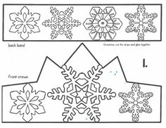 snowflakes are shown in three different ways