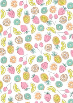 an image of fruit pattern on a white background